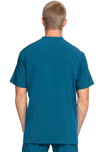 Polera clínica hombre petróleo Cherokee Infinity CK910a Caribean CAPS, detalle 3 - Uniformes Clínicos Sami