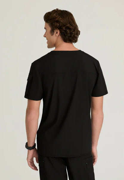 Polera clínica hombre Skechers by Barco Ripstop SKT277, vista trasera - Uniformes Clínicos Sami