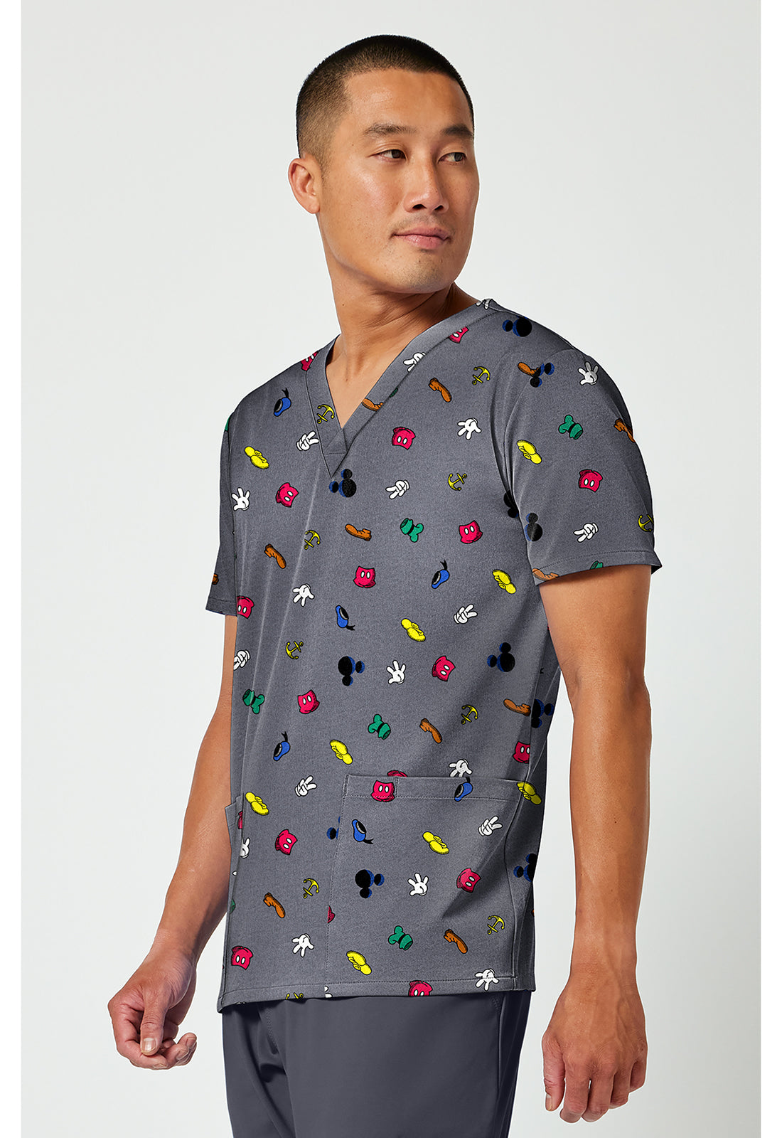 Polera clínica hombre Tooniforms estampada MKXB TF788, detalle 2 - Uniformes Clínicos Sami