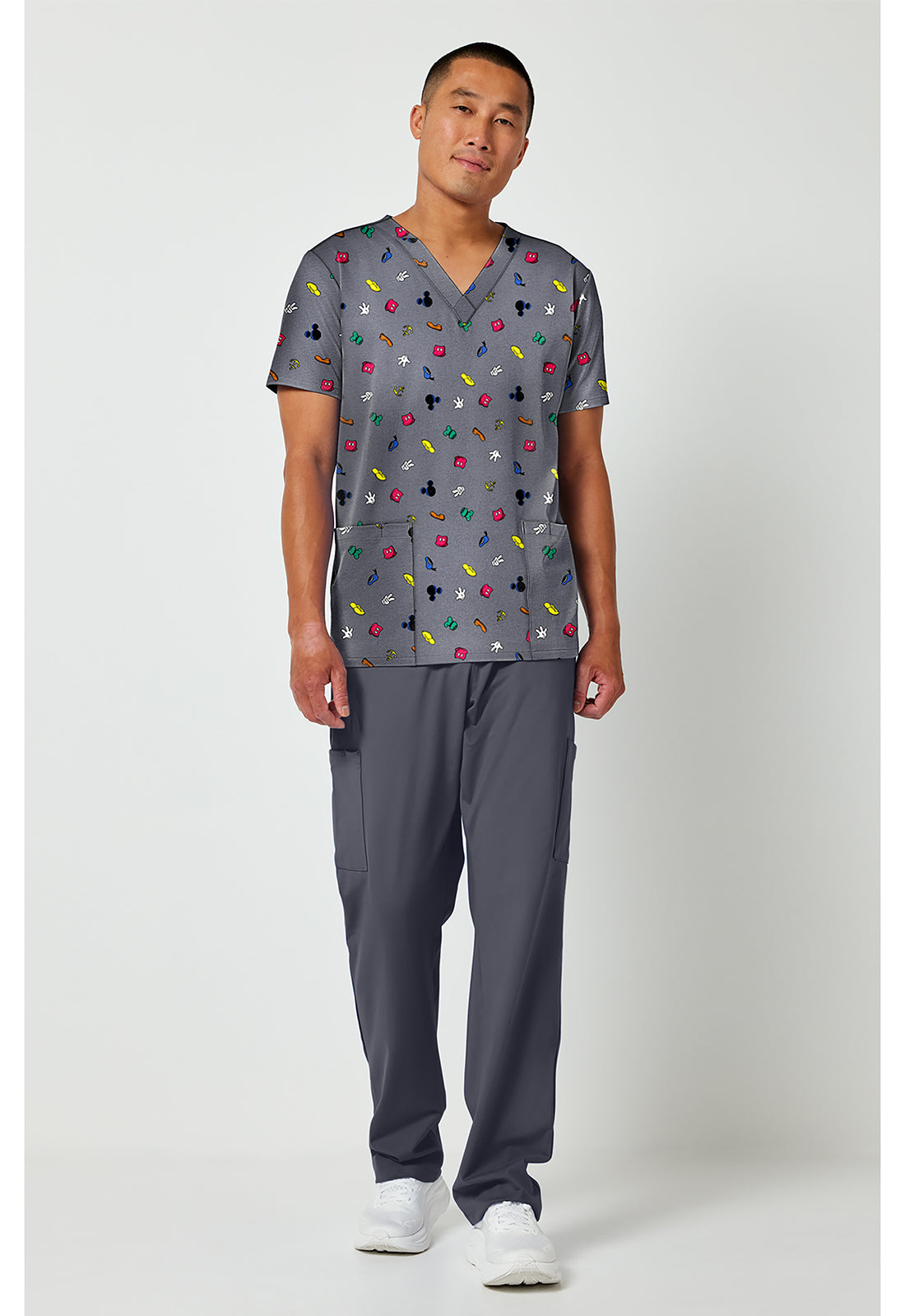 Polera clínica hombre Tooniforms estampada MKXB TF788, detalle 3 - Uniformes Clínicos Sami