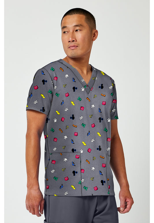 Polera clínica hombre Tooniforms estampada MKXB TF788 - Uniformes Clínicos Sami