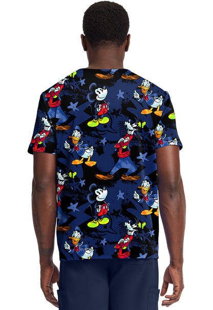 Polera clínica hombre Tooniforms Estampada MKZB TF788, detalle 3 - Uniformes Clínicos Sami