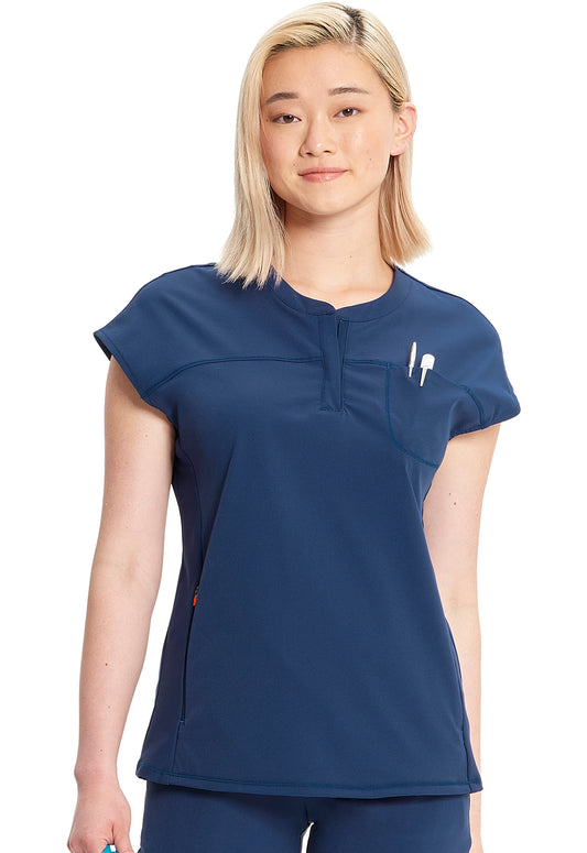 Polera clínica mujer azul marino Cherokee Infinity IN622a Navy GNR8 - Uniformes Clínicos Sami