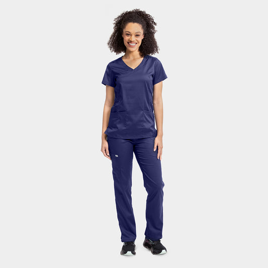 Polera clínica mujer azul marino EDGE 2803 - Uniformes Clínicos Sami