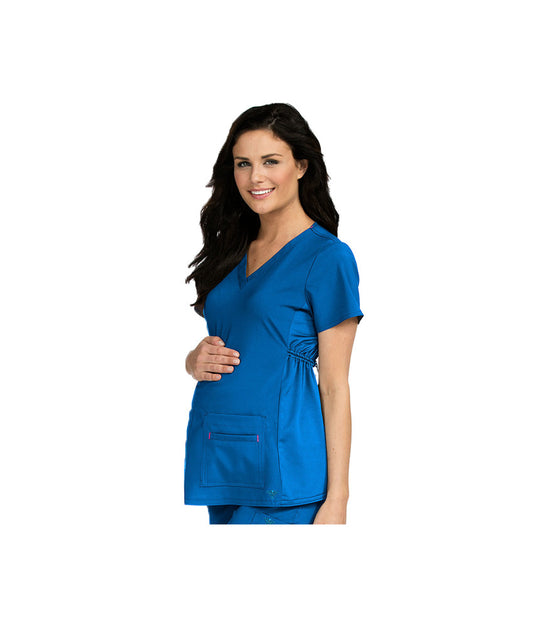 Polera clínica mujer azul rey Med Couture Maternal 8459 - Uniformes Clínicos Sami