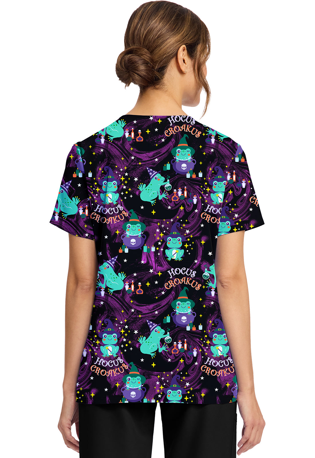Polera clínica mujer Cherokee Estampada Ck856 HCCK, detalle 3 - Uniformes Clínicos Sami
