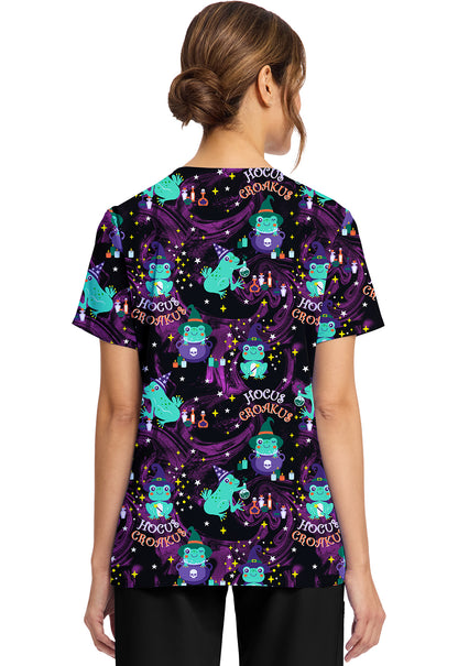 Polera clínica mujer Cherokee Estampada Ck856 HCCK, detalle 3 - Uniformes Clínicos Sami