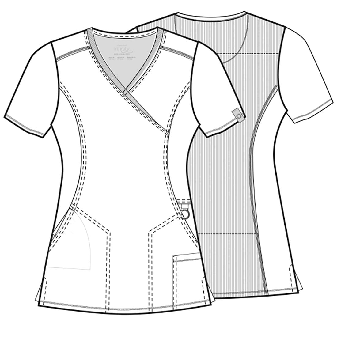 Polera clínica mujer Cherokee Infinity Legacy 2625a, detalle 5 - Uniformes Clínicos Sami