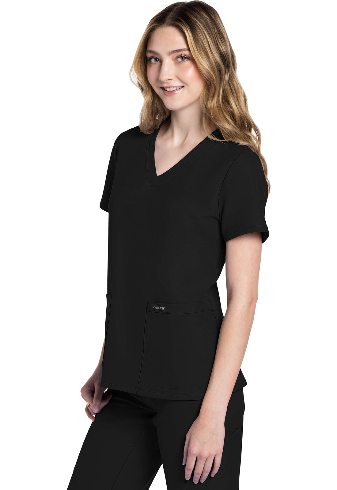 Polera clínica mujer Cherokee WW Ultra CK953A, detalle 2 - Uniformes Clínicos Sami