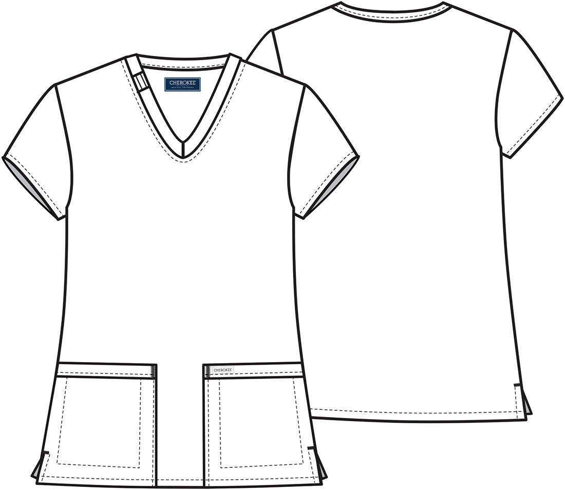 Polera clínica mujer Cherokee WW Ultra CK953A, detalle 4 - Uniformes Clínicos Sami
