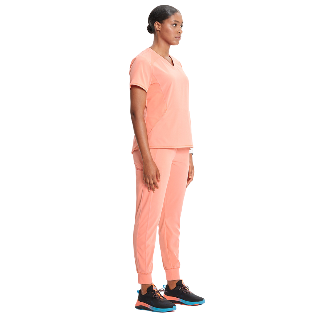 Polera clínica mujer coral Cherokee Infinity IN620a Electric EECR, detalle 2 - Uniformes Clínicos Sami