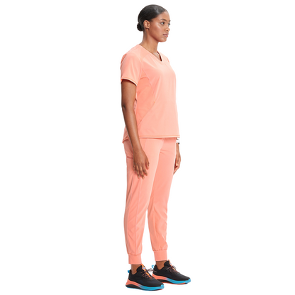 Polera clínica mujer coral Cherokee Infinity IN620a Electric EECR, detalle 2 - Uniformes Clínicos Sami