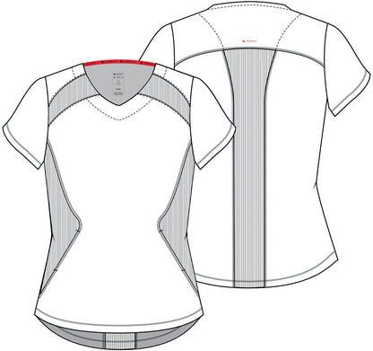 Polera clínica mujer coral Cherokee Infinity IN620a Electric EECR, detalle 4 - Uniformes Clínicos Sami