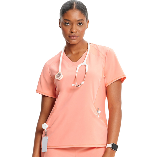 Polera clínica mujer coral Cherokee Infinity IN620a Electric EECR - Uniformes Clínicos Sami