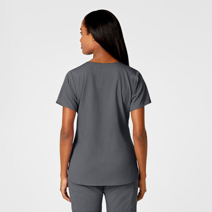 Polera clínica mujer gris WonderWink Pro 6419A, detalle 2 - Uniformes Clínicos Sami