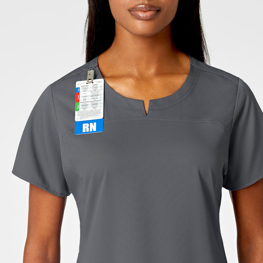 Polera clínica mujer gris WonderWink Pro 6419A, detalle 8 - Uniformes Clínicos Sami