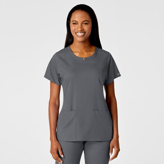 Polera clínica mujer gris WonderWink Pro 6419A - Uniformes Clínicos Sami