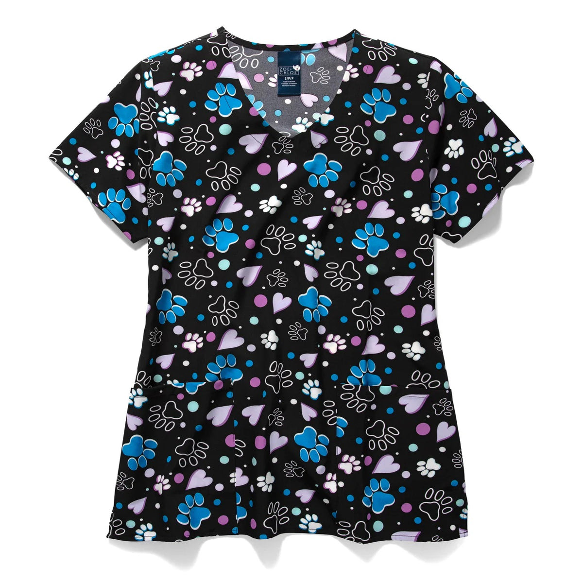 Polera clínica mujer Koi Zoe+Chloe Estampada BPAW Z12213 - Uniformes Clínicos Sami