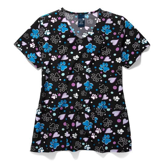 Polera clínica mujer Koi Zoe+Chloe Estampada BPAW Z12213 - Uniformes Clínicos Sami