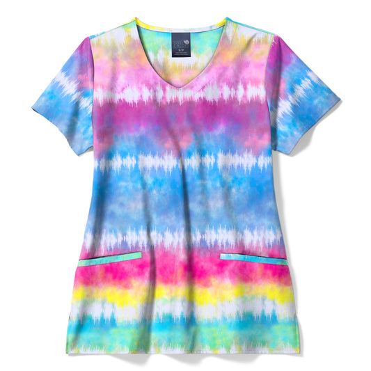Polera clínica mujer Koi Zoe+Chloe estampada CHRB Z18213 - Uniformes Clínicos Sami