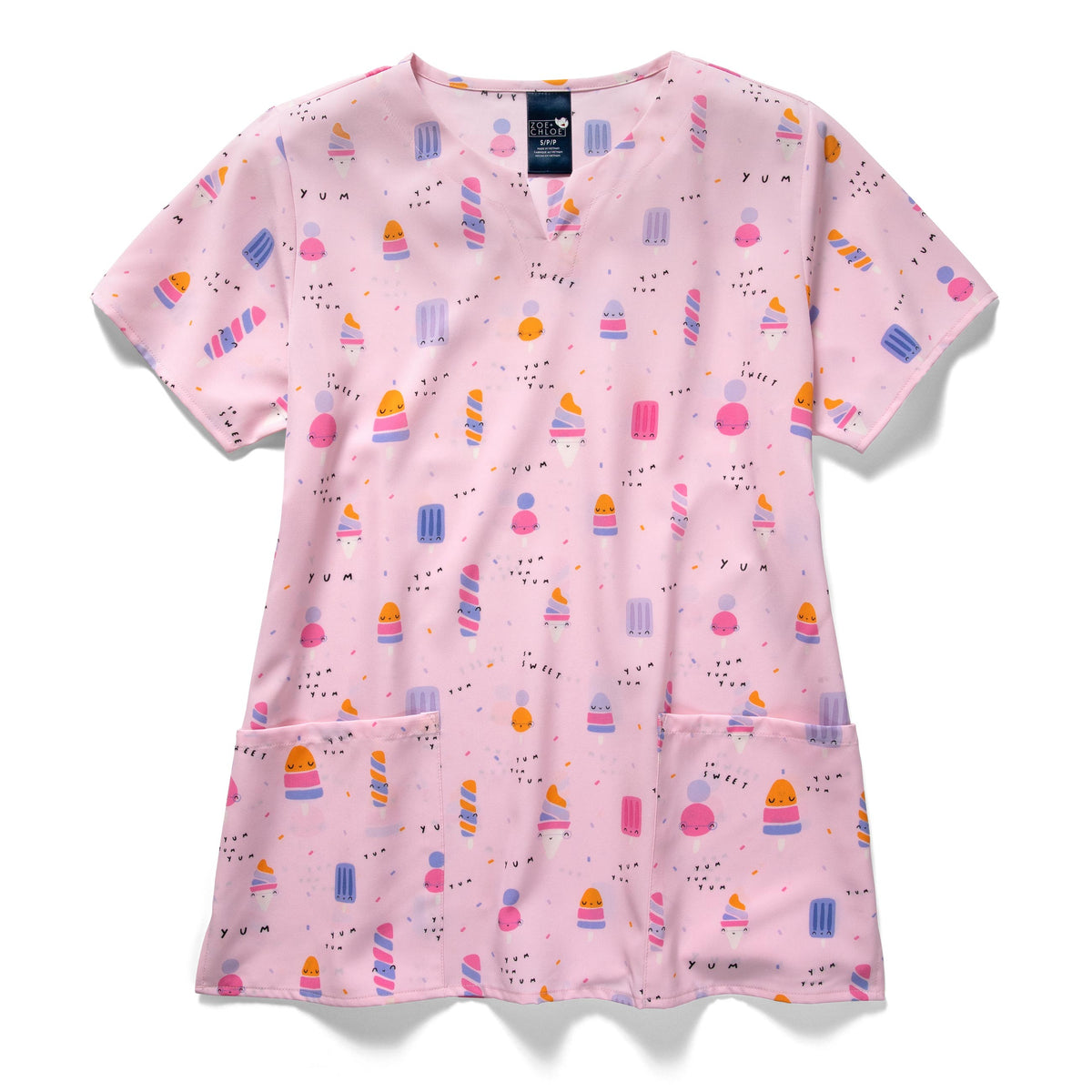 Polera clínica mujer Koi Zoe+Chloe Estampada NCCM Z16213 - Uniformes Clínicos Sami