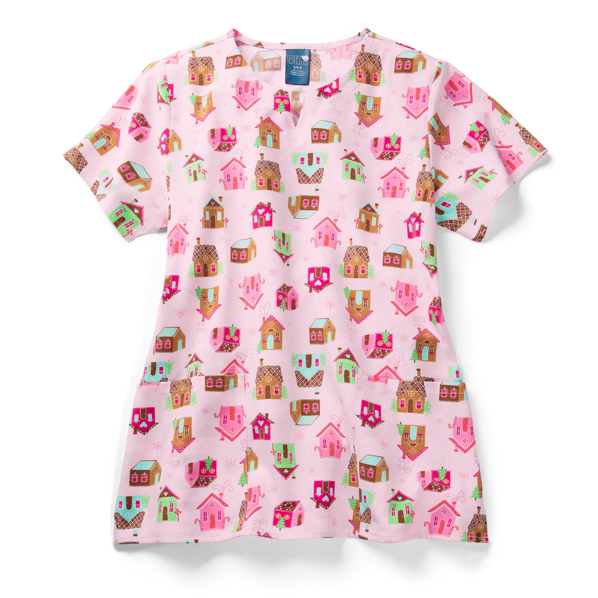Polera clínica mujer Koi Zoe+Chloe Estampada SPLH Z16213 - Uniformes Clínicos Sami
