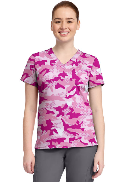 Polera clínica mujer Med Couture Estampada FCFY MC632 - Uniformes Clínicos Sami