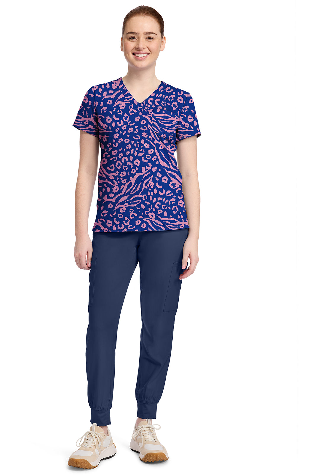 Polera clínica mujer Med Couture Estampada TTSN MC632, detalle 2 - Uniformes Clínicos Sami
