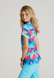 Polera clínica mujer Skechers by Barco Estampada SHMR SKT174, detalle 2 - Uniformes Clínicos Sami