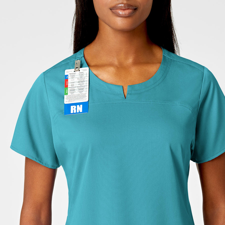 Polera clínica mujer teal WonderWink Pro 6419A, detalle 6 - Uniformes Clínicos Sami