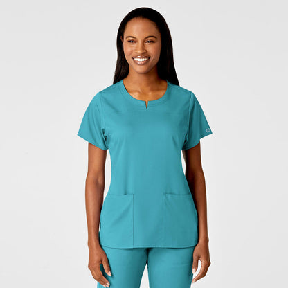 Polera clínica mujer teal WonderWink Pro 6419A - Uniformes Clínicos Sami