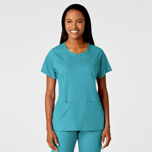 Polera clínica mujer teal WonderWink Pro 6419A - Uniformes Clínicos Sami