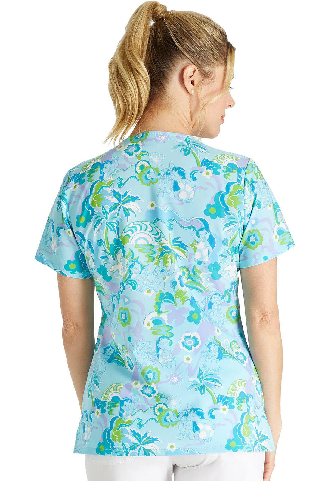 Polera clínica mujer Tooniforms Disney LHTD Estampado, detalle 3 - Uniformes Clínicos Sami