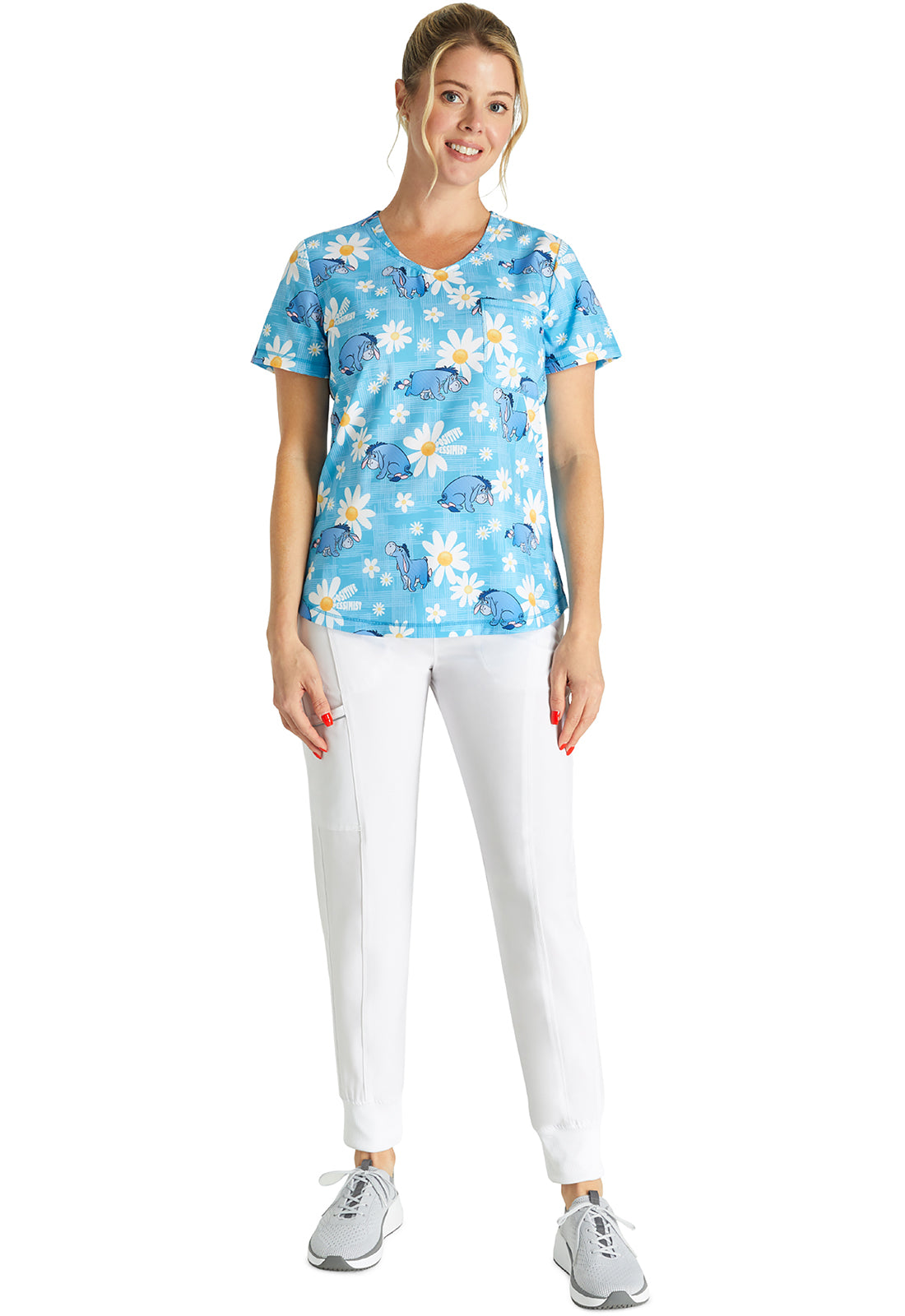 Polera clínica mujer Tooniforms Disney PHVM Igor, vista trasera - Uniformes Clínicos Sami