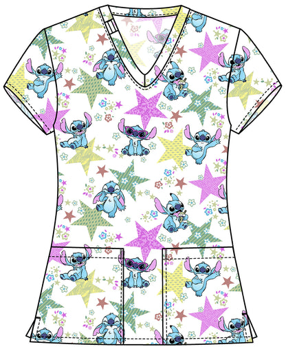 Polera clínica mujer Tooniforms Estampada LHFL TF796 - Uniformes Clínicos Sami
