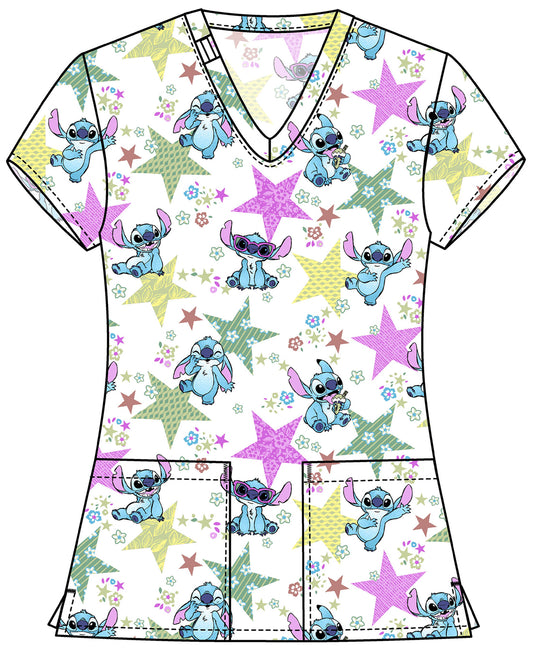 Polera clínica mujer Tooniforms Estampada LHFL TF796 - Uniformes Clínicos Sami