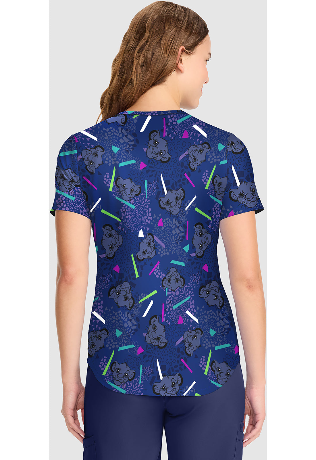 Polera clínica mujer Tooniforms Estampada LKHF TF737, detalle 2 - Uniformes Clínicos Sami