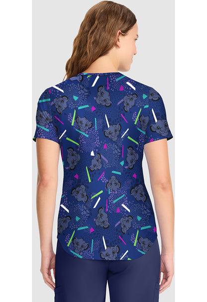 Polera clínica mujer Tooniforms Estampada LKHF TF737, detalle 2 - Uniformes Clínicos Sami