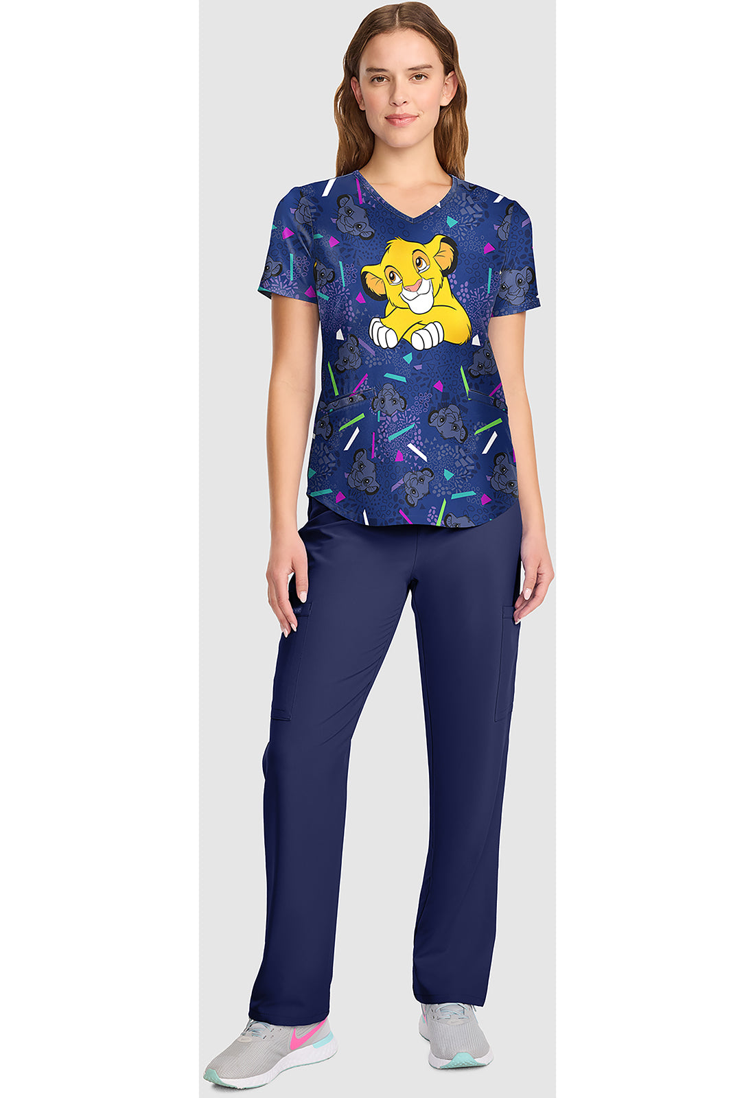 Polera clínica mujer Tooniforms Estampada LKHF TF737, detalle 3 - Uniformes Clínicos Sami