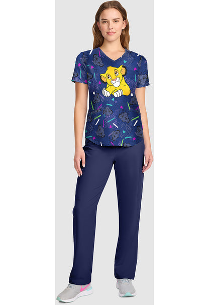 Polera clínica mujer Tooniforms Estampada LKHF TF737, detalle 3 - Uniformes Clínicos Sami