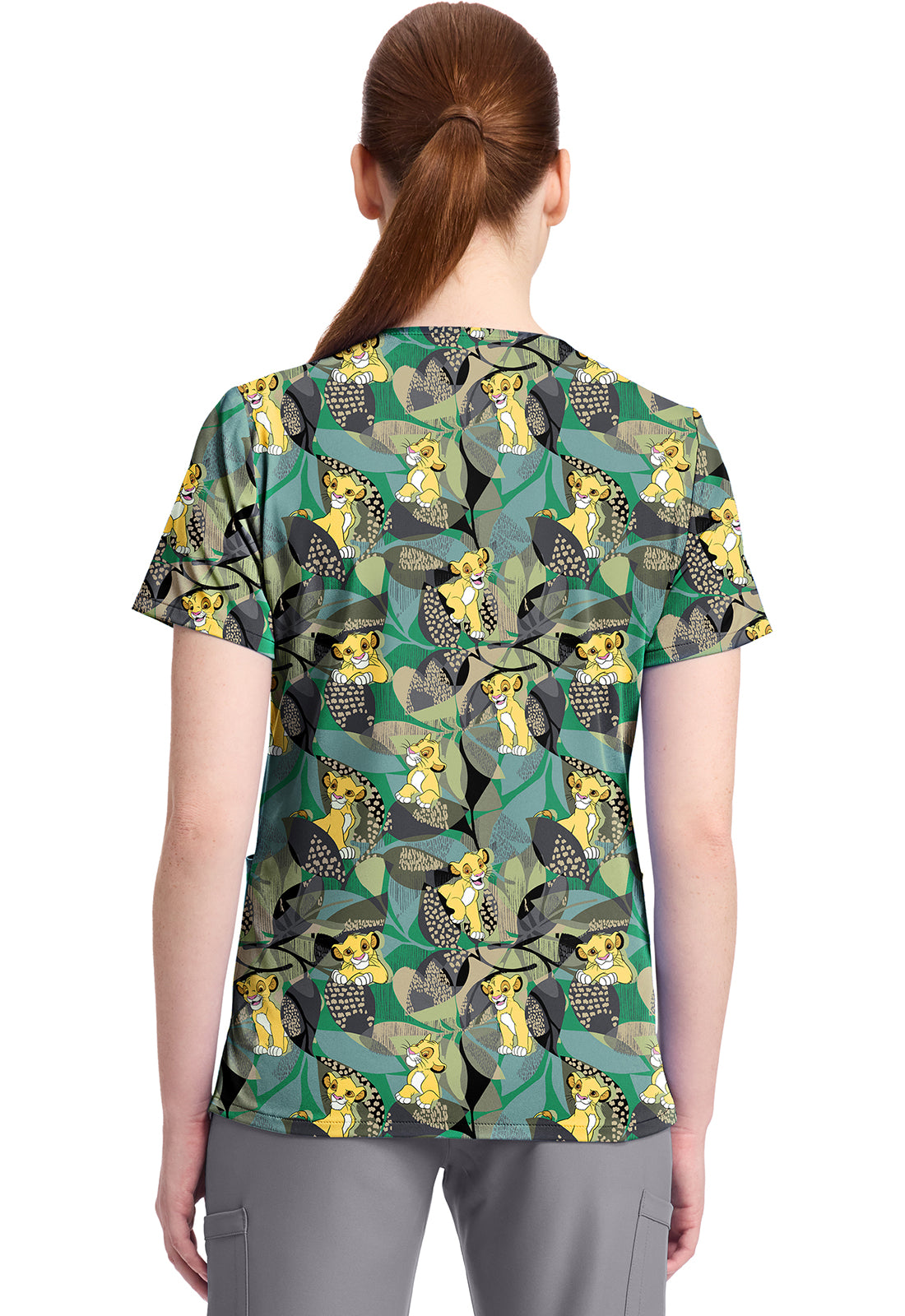 Polera clínica mujer Tooniforms estampada LKTR TF796, detalle 2 - Uniformes Clínicos Sami