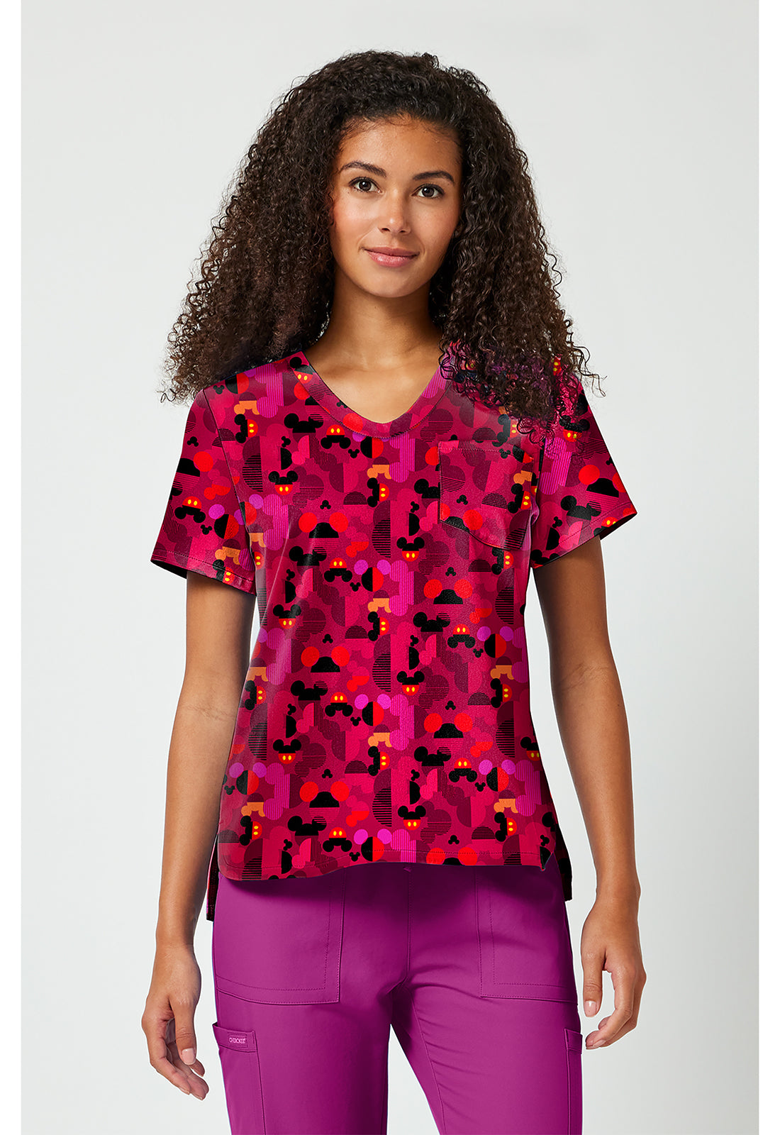 Polera clínica mujer Tooniforms estampada MKXG TF797 - Uniformes Clínicos Sami