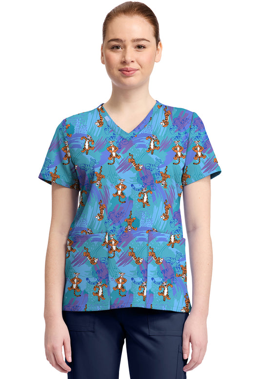 Polera clínica mujer Tooniforms Estampada PHRX TF796 - Uniformes Clínicos Sami