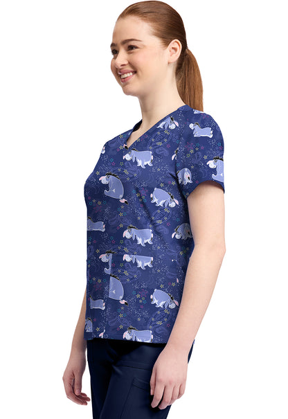 Polera clínica mujer Tooniforms Estampada PHYT TF796, detalle 2 - Uniformes Clínicos Sami