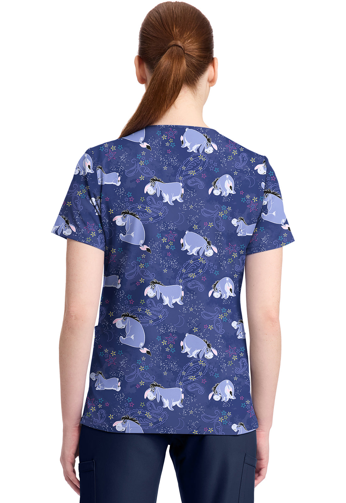 Polera clínica mujer Tooniforms Estampada PHYT TF796, detalle 3 - Uniformes Clínicos Sami