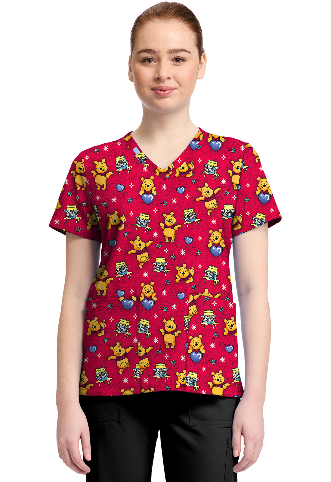 Polera clínica mujer Tooniforms Estampada PHYX TF796 - Uniformes Clínicos Sami