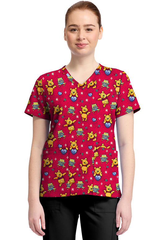 Polera clínica mujer Tooniforms Estampada PHYX TF796 - Uniformes Clínicos Sami