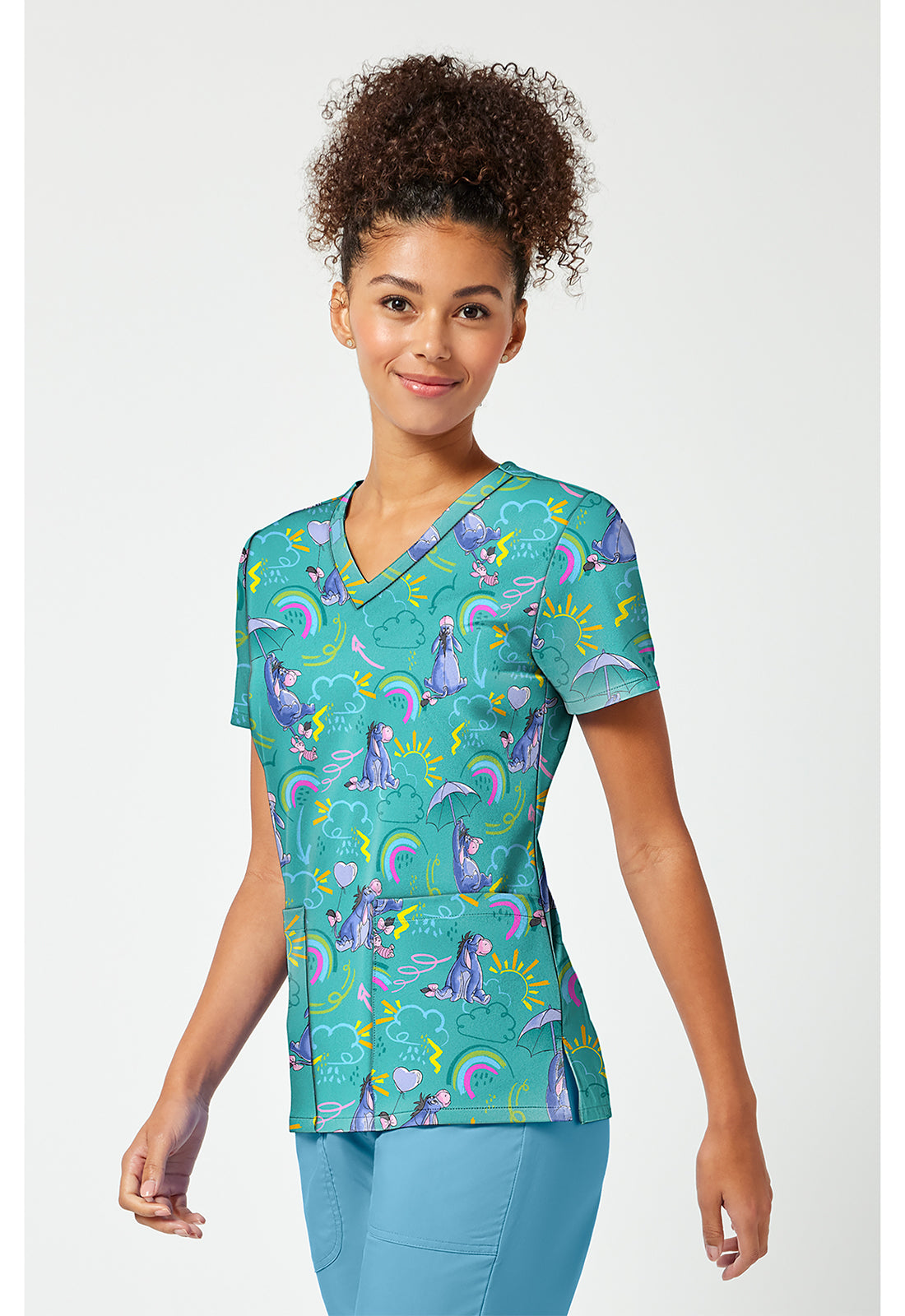 Polera clínica mujer Tooniforms estampada PHZR TF796 - Uniformes Clínicos Sami