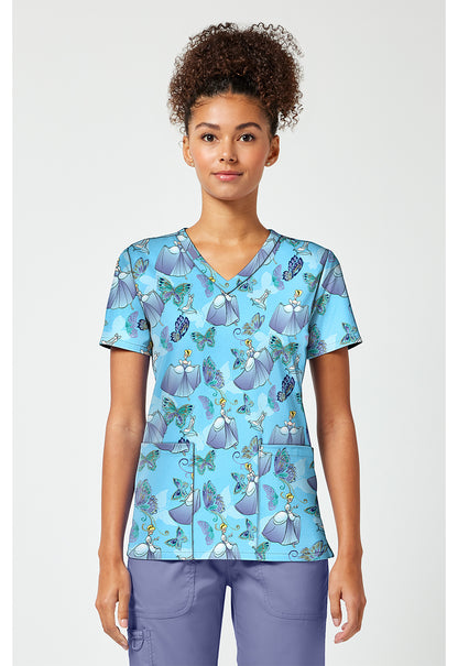 Polera clínica mujer Tooniforms estampada PRCF TF796 - Uniformes Clínicos Sami