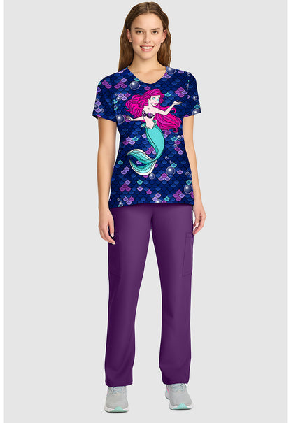 Polera clínica mujer Tooniforms estampada PRTO TF626, detalle 2 - Uniformes Clínicos Sami